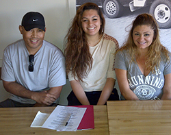 Angela Reid with parents
